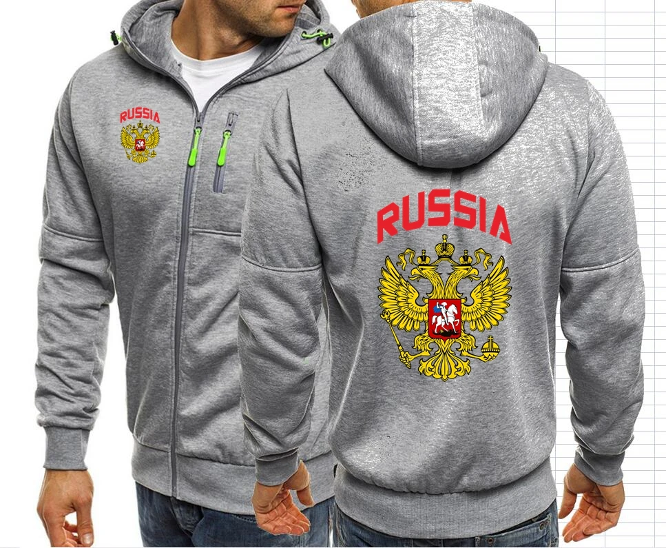 CCCP Emblem Russia Flag Men\'s Jackets Hooded Coats Zipper Sweatshirts Male Jacket Mens Clothing Outerwear Russian Federation