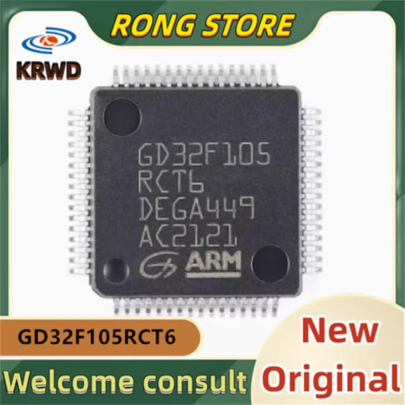 5 шт. GD32F105 RCT6 новый и оригинальный чип IC GD32F105RCT6 GD32F105 LQFP-64 ARM Cortex-M3 32-битный микроконтроллер-MCU