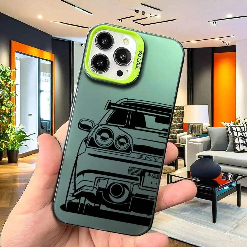 

Mighty cartoon car for iPhone X XS XR 7 8 Plus 15 16 14 Pro 16 15 14 13 12 11 Pro Max 16e Anti fall and anti slip case