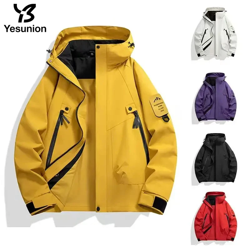 Unisex Waterproof Jacket Camping Trekking Windbreaker Women's Men's Outdoor Windproof Rain Coat Antifouling Hooded Jackets