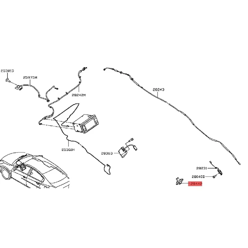 

28442-4AF0B Автомобильная камера заднего вида Парковочная камера для Nissan Sentra Sylphy 2015-2021 284424 AF0B