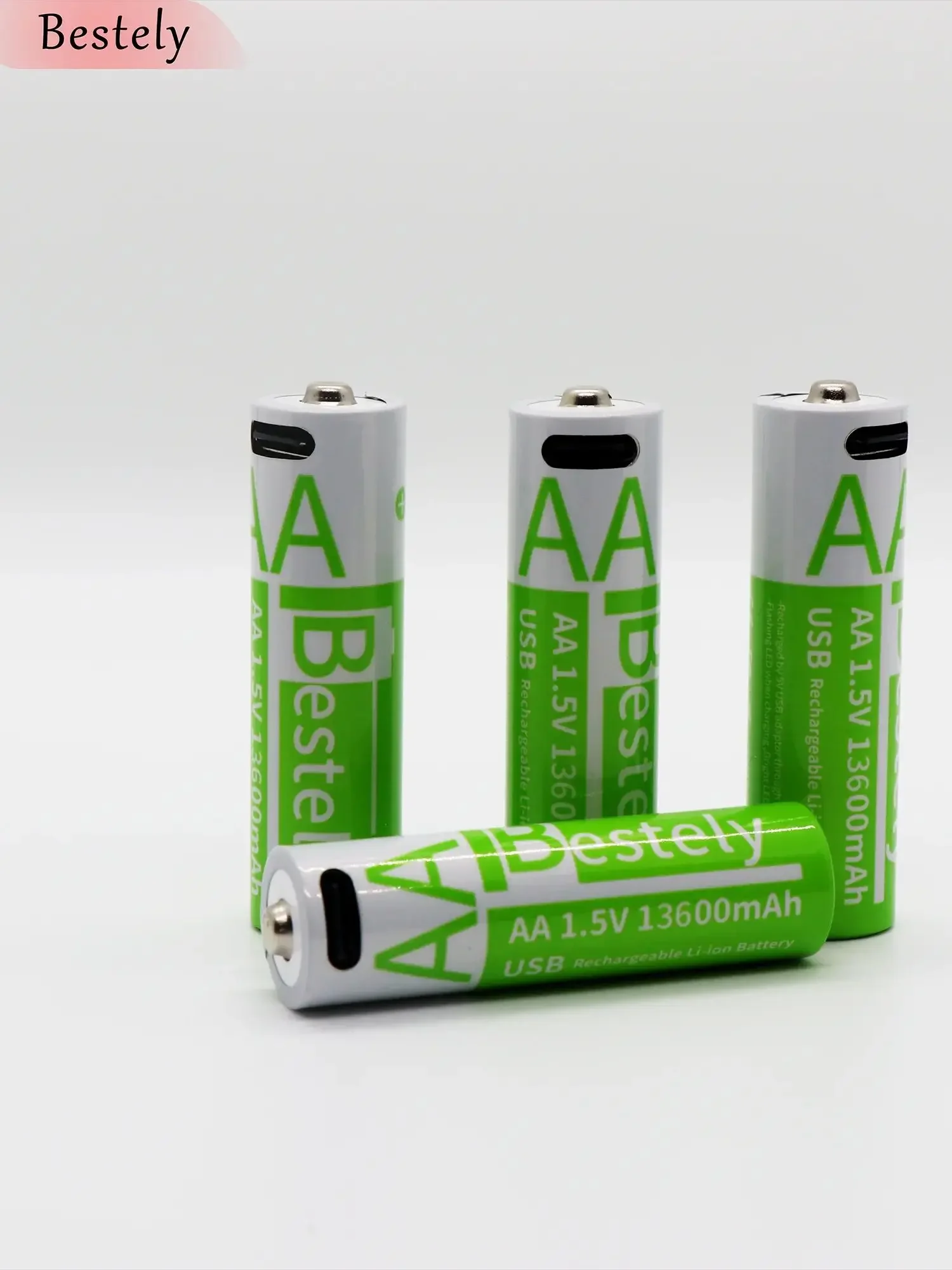 AliExpress Rscrola Bestely 1.5V 13600mAh USB AA Lithium ion Rechargeable Battery, Fast Charging Li-ion Akku  , 2000 Cycle with USB- C Port Cables