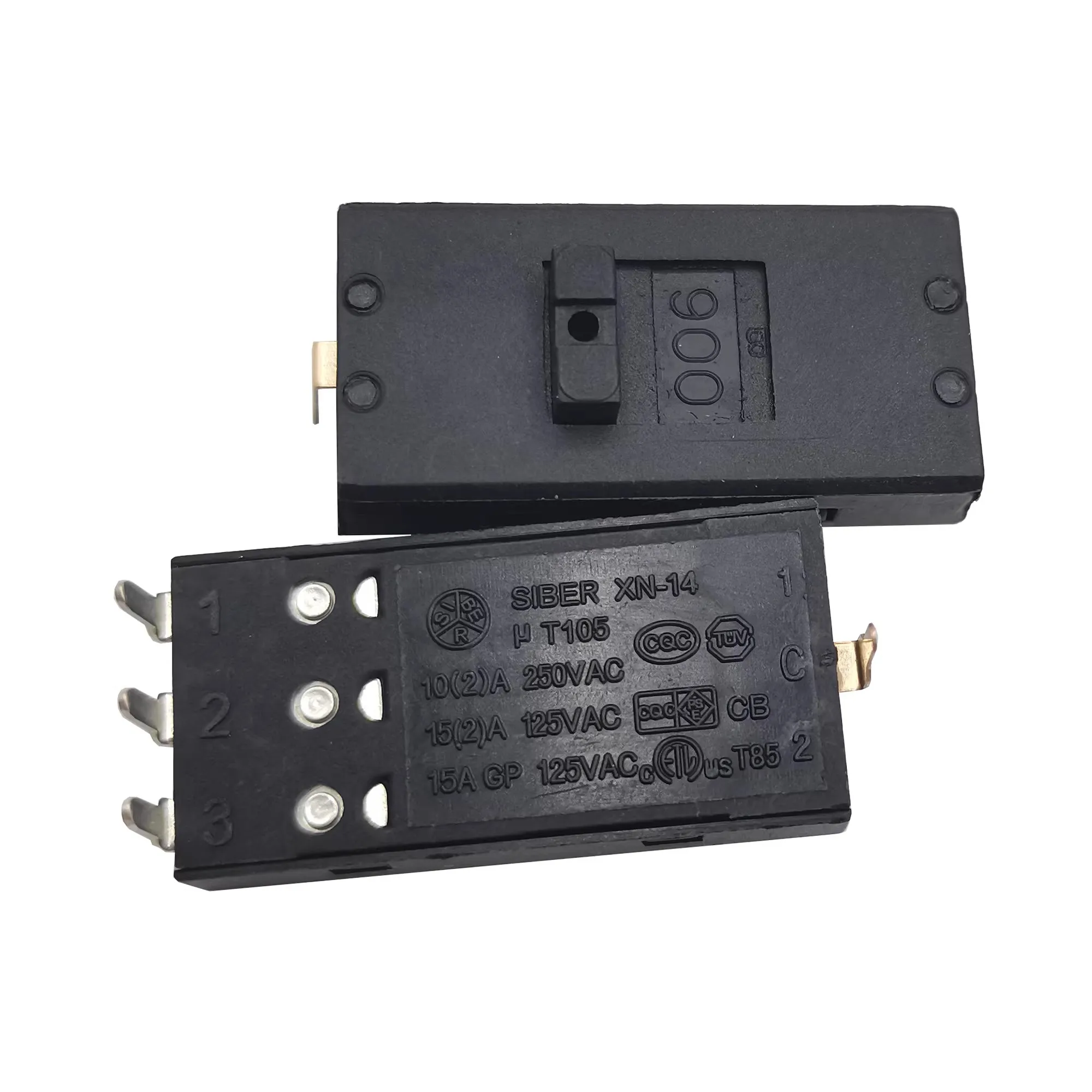 XN-14 T105 toggle switch, pin 4, 3rd position: 0-1-2-3, bent end. Fan switch, hair dryer switch, 10A, 250V.