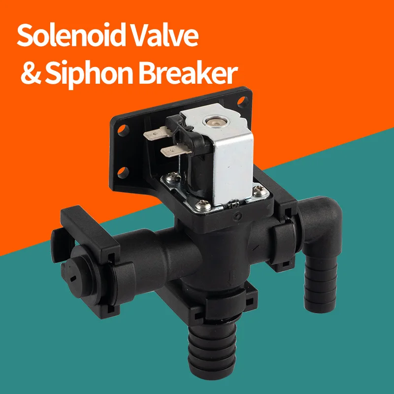 SEAFLO DC 12V/24V válvula solenoide e interruptor de sifón para inodoro marino