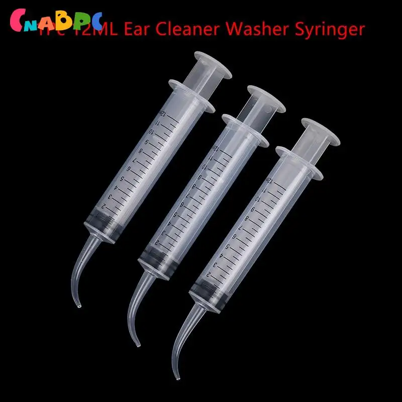 12ML Ear Cleaner Washer Syringer Elbow Rubber Tube Earwax Cleaning Removal Tool Ears Cleaner Wax Removal Health Care