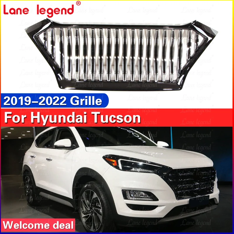 For Hyundai Tucson 2019 2020 2021 2022 High Quality ABS Front Grill Radiator Grille Frame Trim Car Styling Grille Decorate