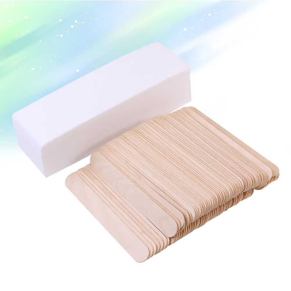 

100Pcs Depilatory Paper Wax Strip Set Nonwoven Tongue Depressor Hair Removal Strips for Facial Home Use Odorless