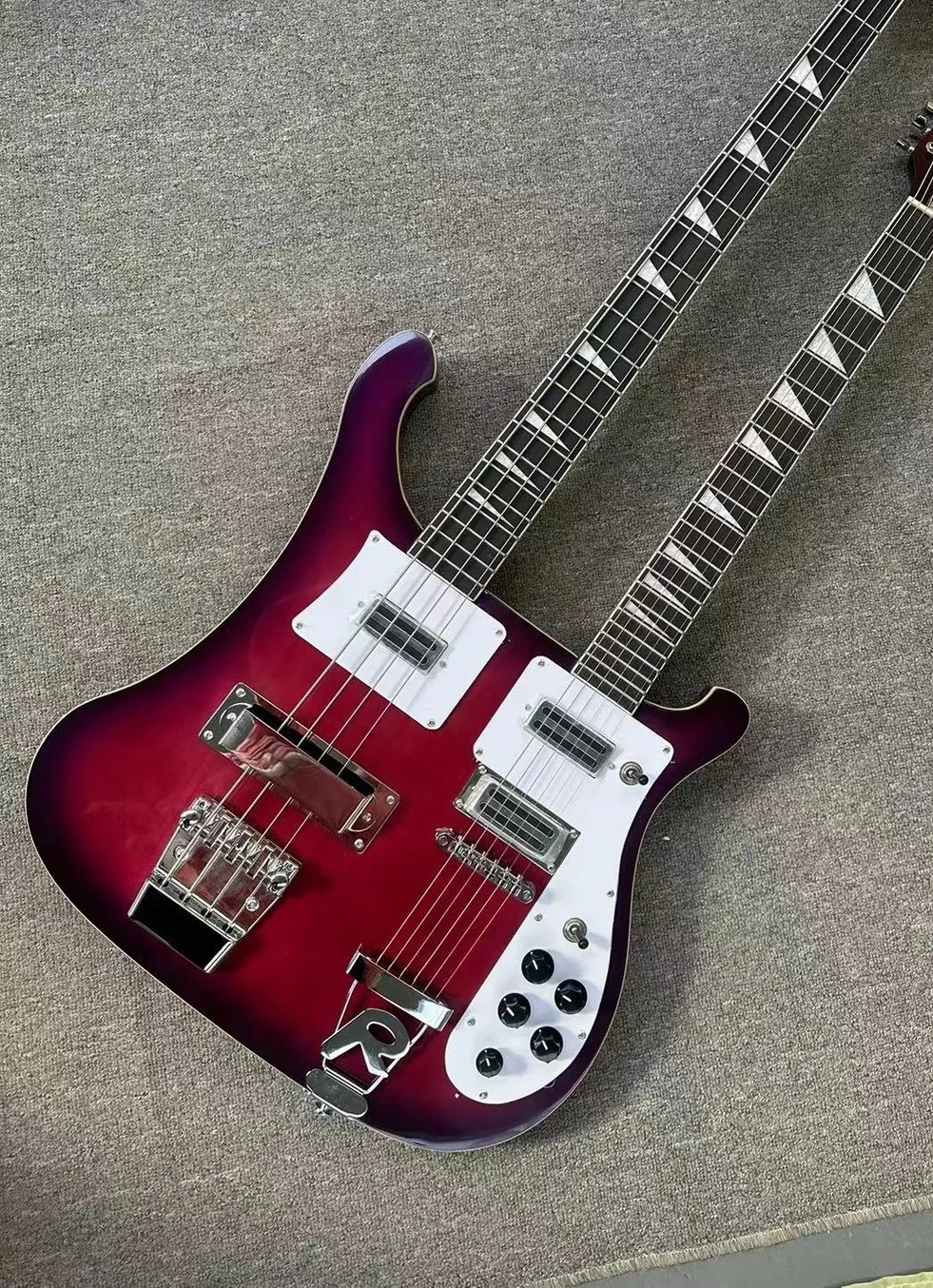 Double Neck Standard  Guitar in Red Color 4+6 String customization logo 2026 new 699