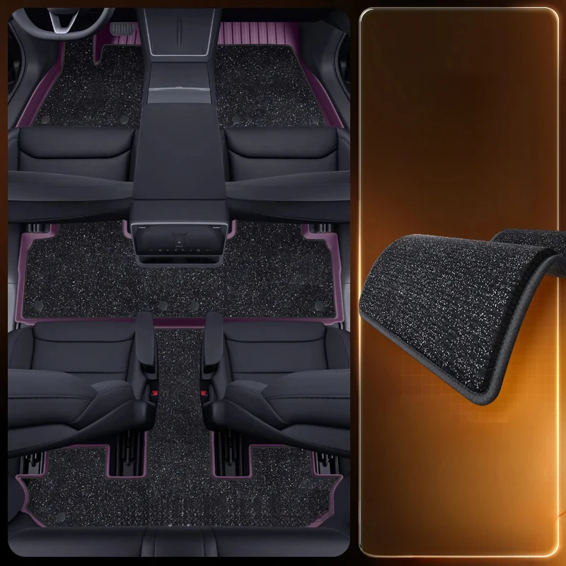 Hot Selling Left-hand Drive Full Surrounded Waterproof Car Floor Mats For 6-Seat Model YL 2025