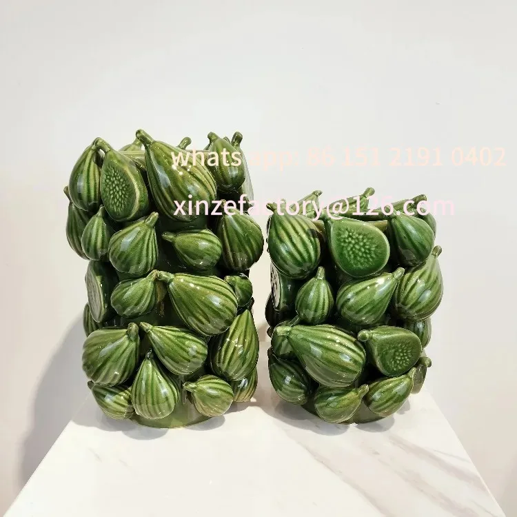 

Customizable ceramiczny wazon w kształcie owocu, nowoczesny minimalistyczny styl skandynawski, rękodzieło do dekoracj