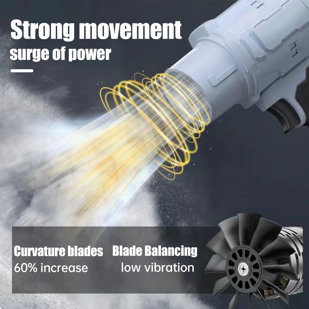 1000W Turbo Fan Violent Fan 568g Thrust Stepless Speed High Power Turbofan Leaf Blower Handheld Mini Jet Fan for Makita Battery