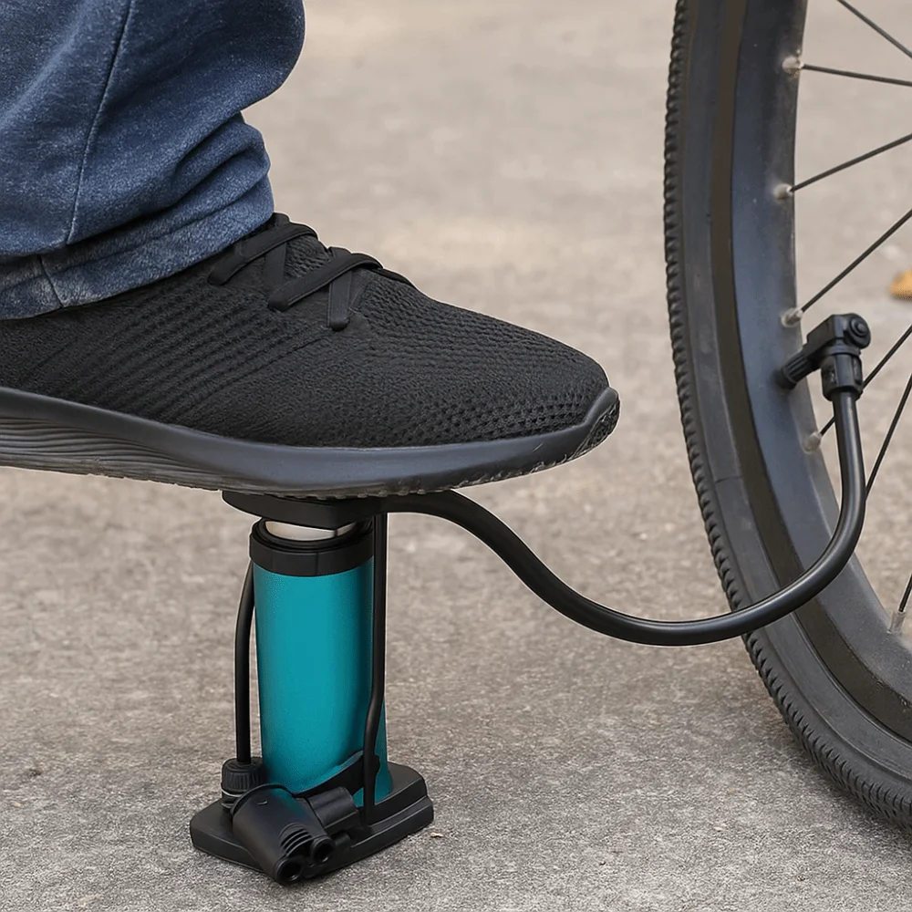 Universele Mini Fiets Inflator Pomp Stap op Huishoudelijke Fietsen Luchtpomp Multifunctionele Lichtgewicht Fiets Voetpomp Racefiets