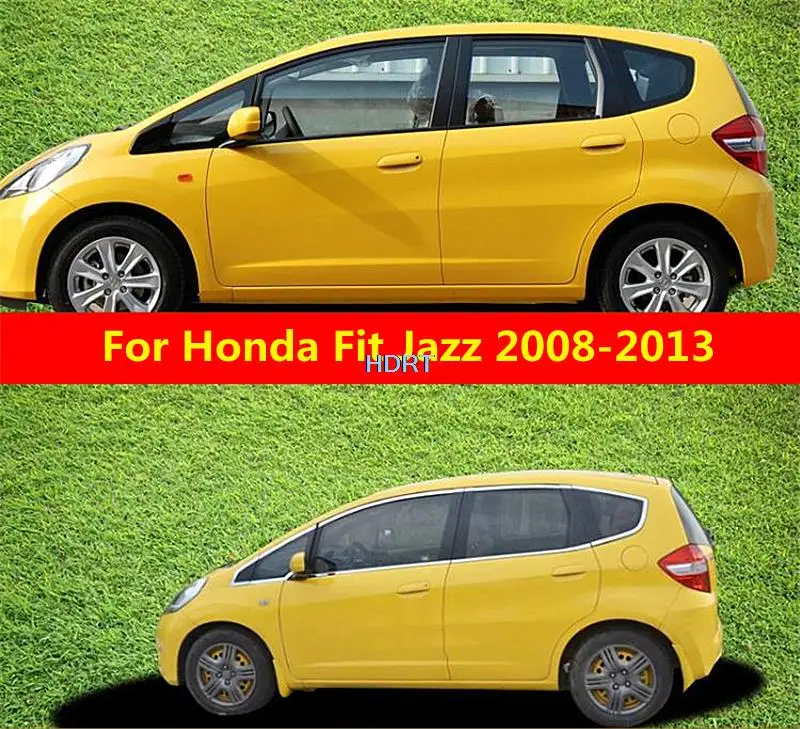 

Для Honda Fit Jazz 2008-2013 Стайлинг автомобиля окно молдинг крышка двери отделка полоса протектор декоративные аксессуары внешняя наклейка