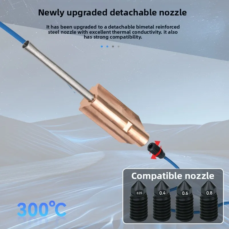 FOR Flash Casting AD5X Hot End Hardening Steel Nozzle Integrated Quick Release Structure Removable Nozzle