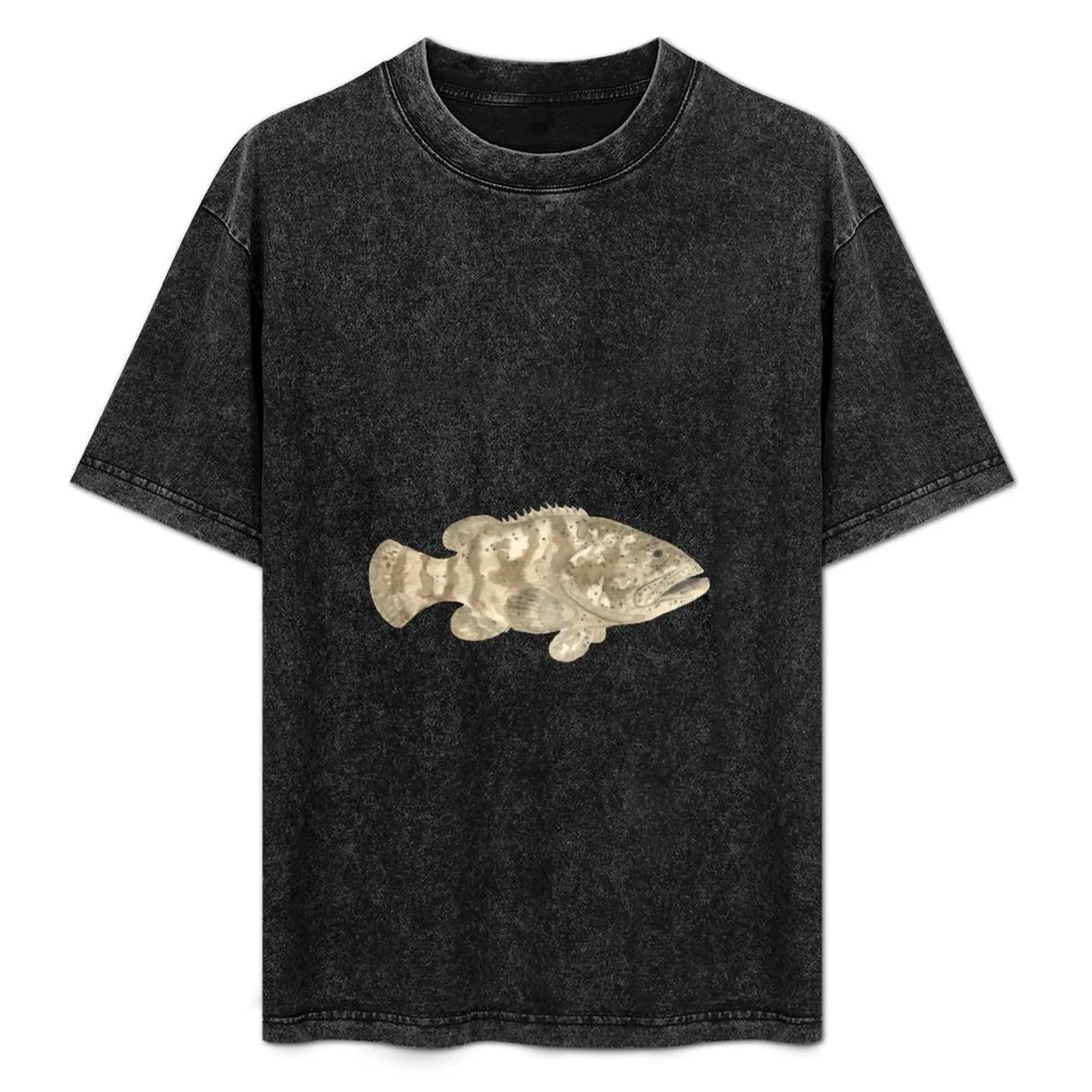 Футболка Goliath Grouper с фигурками аниме, быстросохнущая винтажная футболка с рисунком, мужские однотонные футболки