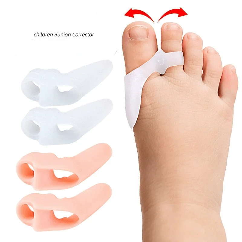 1/2/3Pairs Silicone Gel Thumb Child Corrector Bunion Toe Protector Separator Hallux Valgus Finger Straightener Foot Care Relief