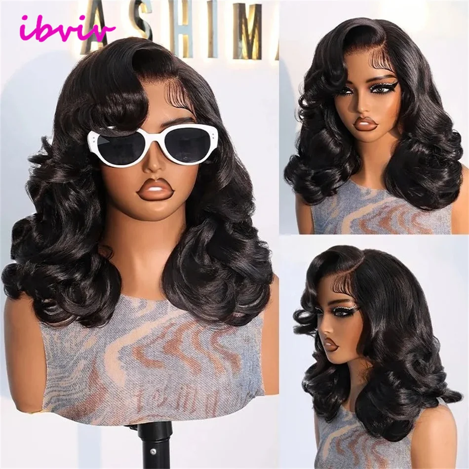 سوبر مزدوج تعادل 250% ارتداء والذهاب غلويليس شعر مستعار فضفاض موجة فومي نطاط شعر مستعار مجعد 13x4 الدانتيل الشفاف أمامي خصلات الشعر المستعار الإنسان