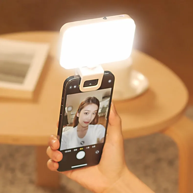 Mini Clip On USB Rechargeable Ring Led Mobile Selfie Fill Light for Smart Phone Video Studio