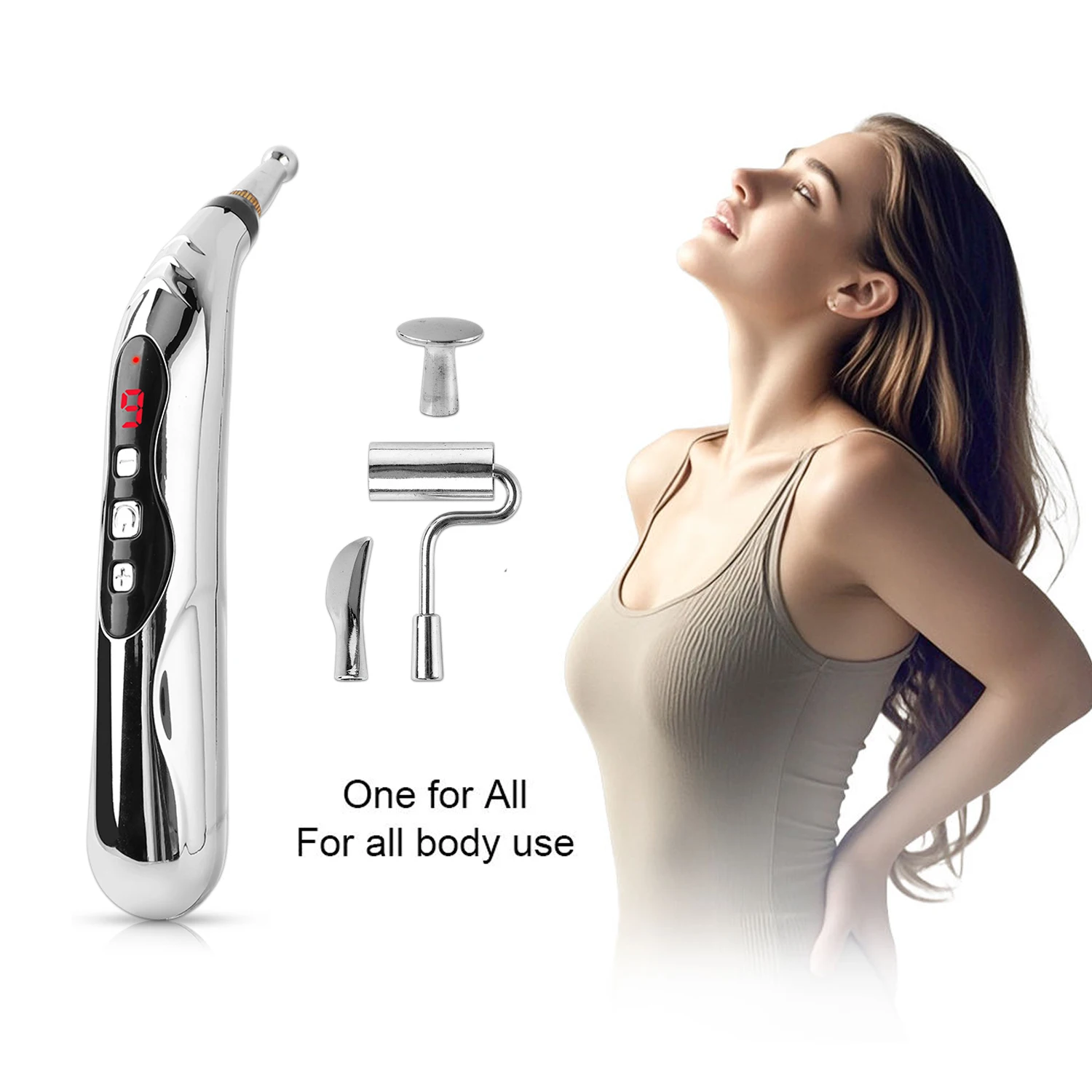 Electronic Acupuncture Pen Electric Meridians Laser Therapy Heal Massage Pen Meridian Energy Pen Relief Pain Tools Body Massager