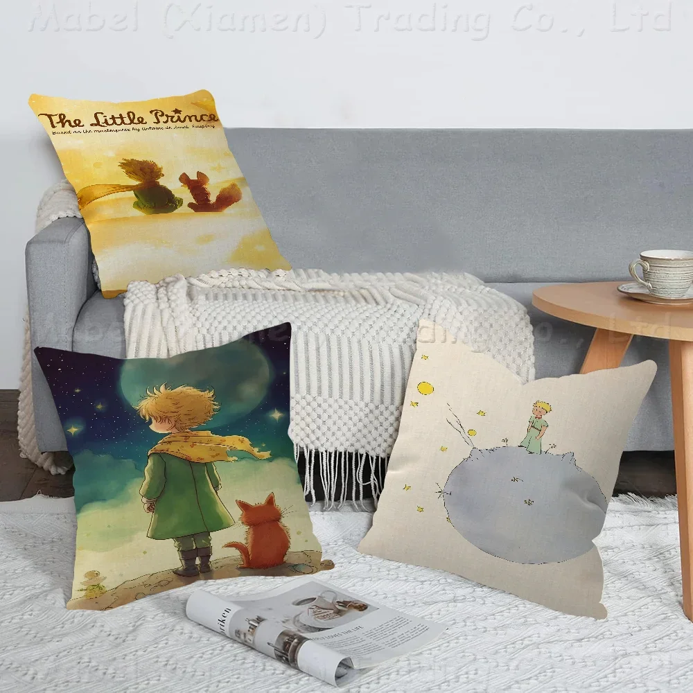 The Little Prince Pillow Covers Cartoon Sofa Decorative Home Double-sided Printing Short Plush Cute Cushion Cover