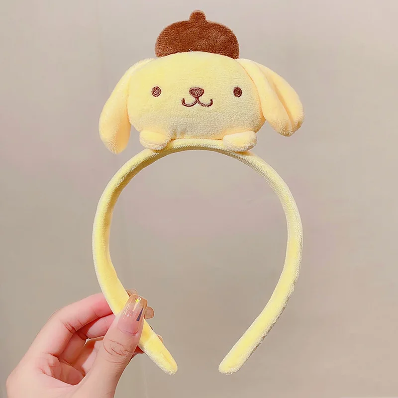 Bando kartun Sanrio untuk wanita, ikat rambut cuci WAJAH modis, aksesori rambut wanita