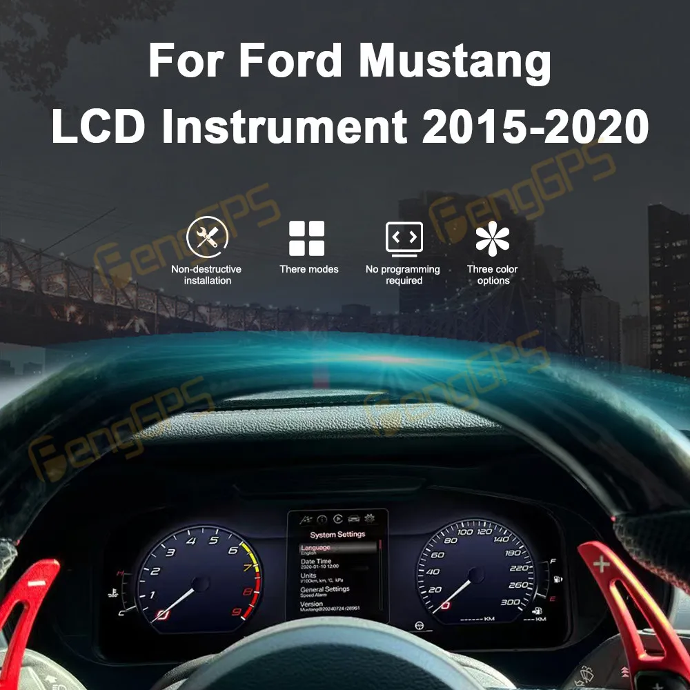 Para Ford Mustang 2015-2021 tablero LCD de coche grupo Digital cabina Virtual Panel de instrumentos velocímetro unidad multifuncional