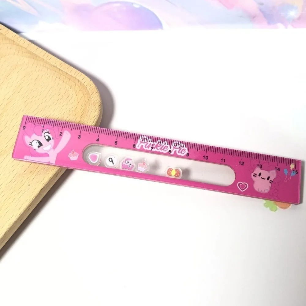 My Little Pony Anime Twilight Sparkle Fluttershy Pinkie Pie Rainbow Dash Cute Ruler Student Learning Stationery Measuring Tool