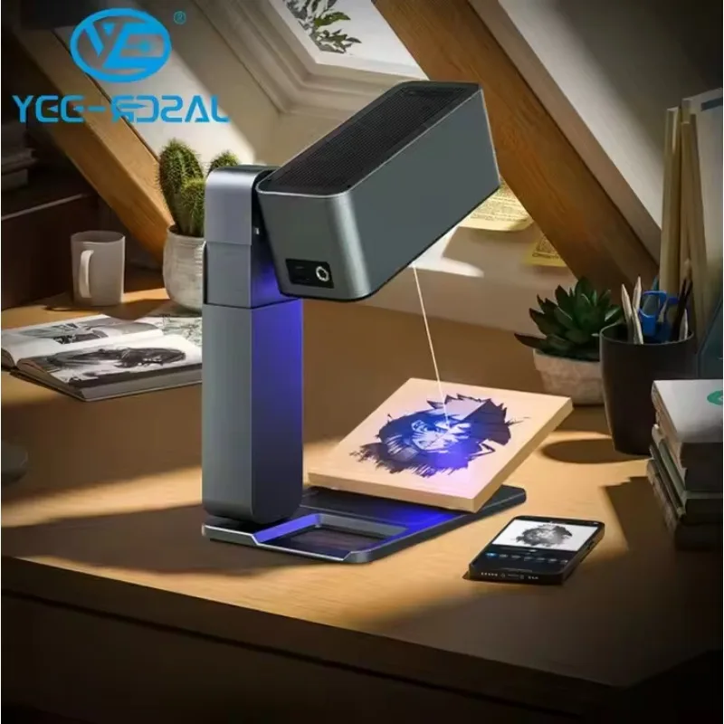 Yeelaser 5W Portable Engraving Machine 80*80mm Mini Marking Machines For Wood Plastic Leather Acrylic Hot Selling Diode