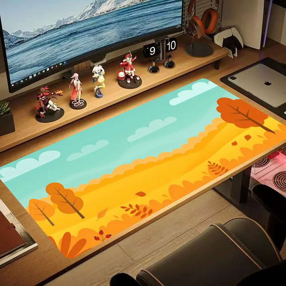 

Cartoon Flora And Fauna Mouse Pad 90x40CM non-slip Gaming Mousepad Gamer E-Sports Mouse Mat Game Mechanical Keyboard Desk Mat