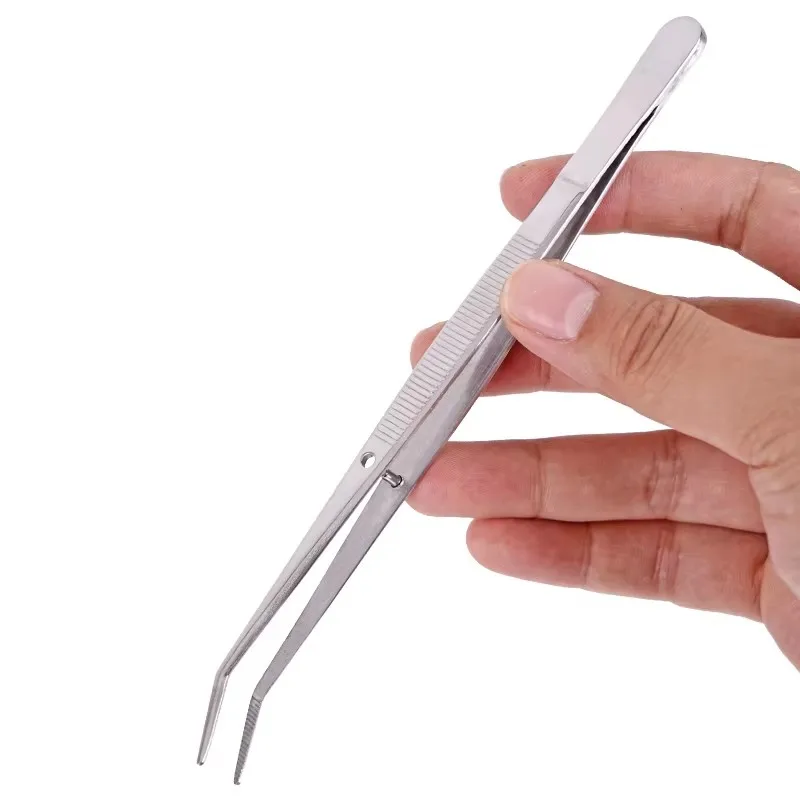1/2/5pcs Stainless Steel Multi-Purpose Tweezers Perfect for Nail Art, Dental Crystals Cotton Picking,Dental Oral Mirror Care Kit