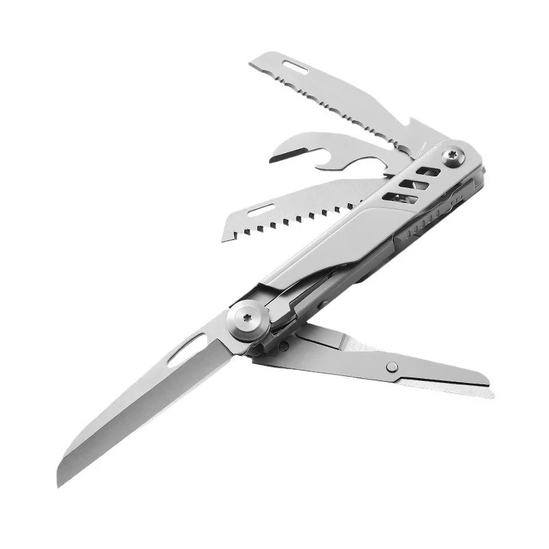 Stainless Steel Multi-functional Folding Combination Tool A Convenient Outdoor Camping Emergency Rescue Portable Manual Tool