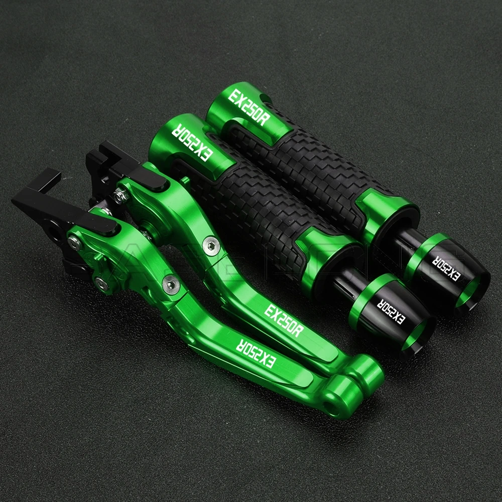 EX 250R Motorcycle Adjustable Brake Clutch Lever Handlebar Handle Bar Grips For kawasaki EX250R 2008-2012 2011 2010 2009 2008