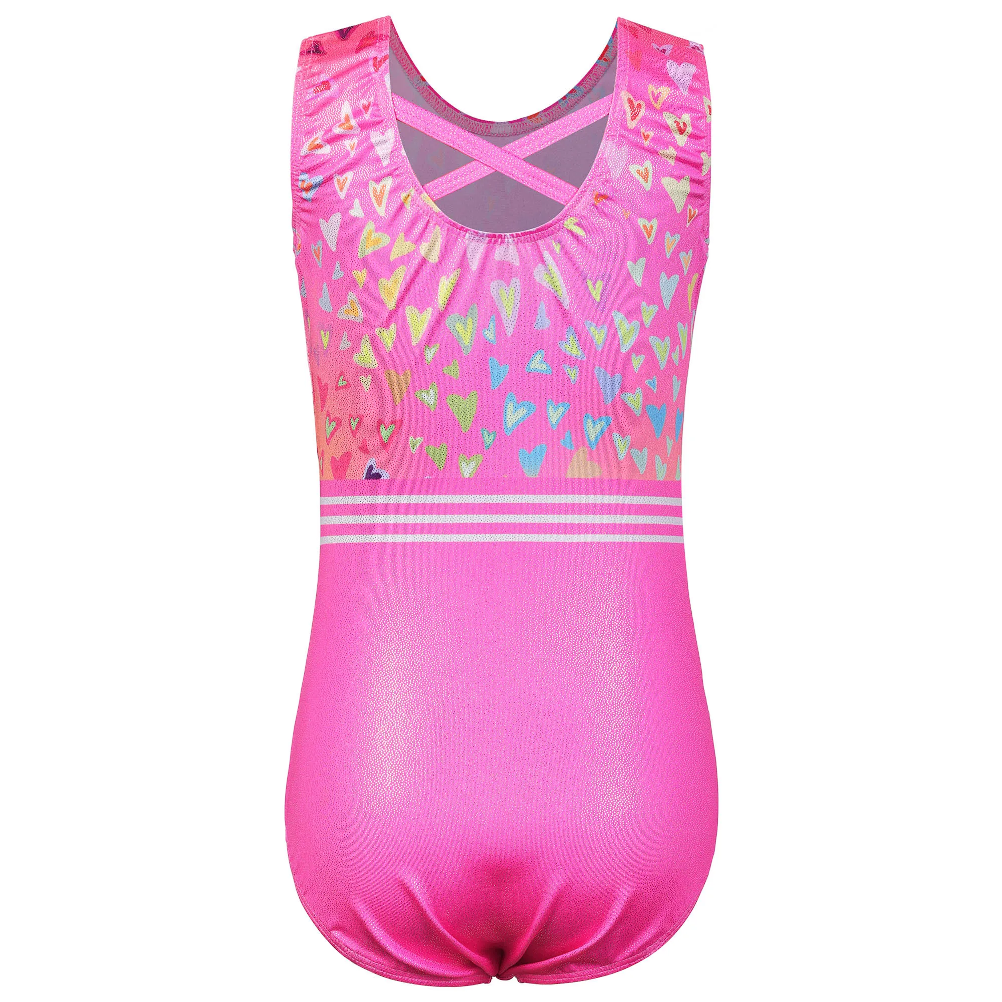 BAOHULU Girls Sleeveless Ballet Leotard Pink Gymnastics Leotard Kids Pracitice Outfit Performance Clothes Dancewear