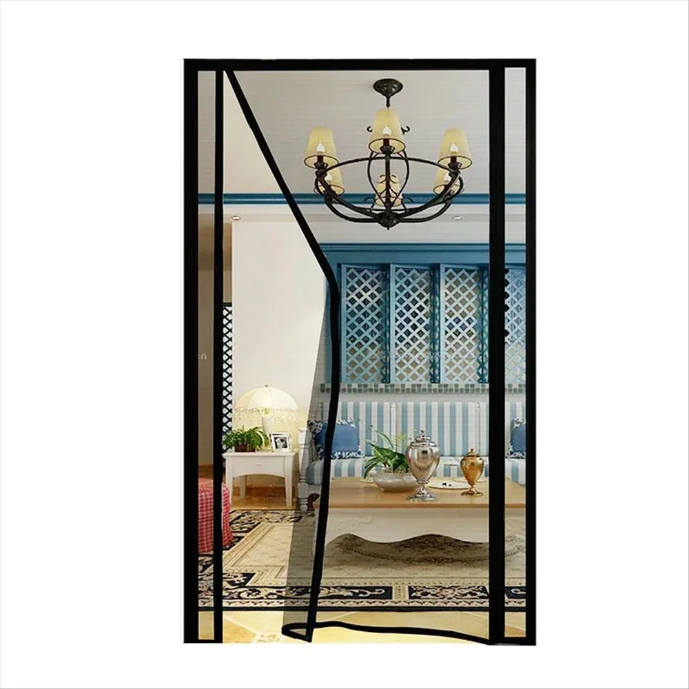 Magnetic Mesh Screen Door Mosquito Net, Anti Fly Insect Door Mesh, Open from Side 2,Automatic Closing, Size Can Be Customized