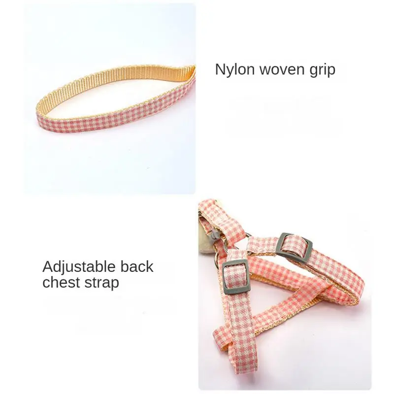 Small Dog Harness Leash Material Quick Release Nylon Straps Anti Pulls Dogs Pet Items Cat Leash Supplies Lanyard Accessories