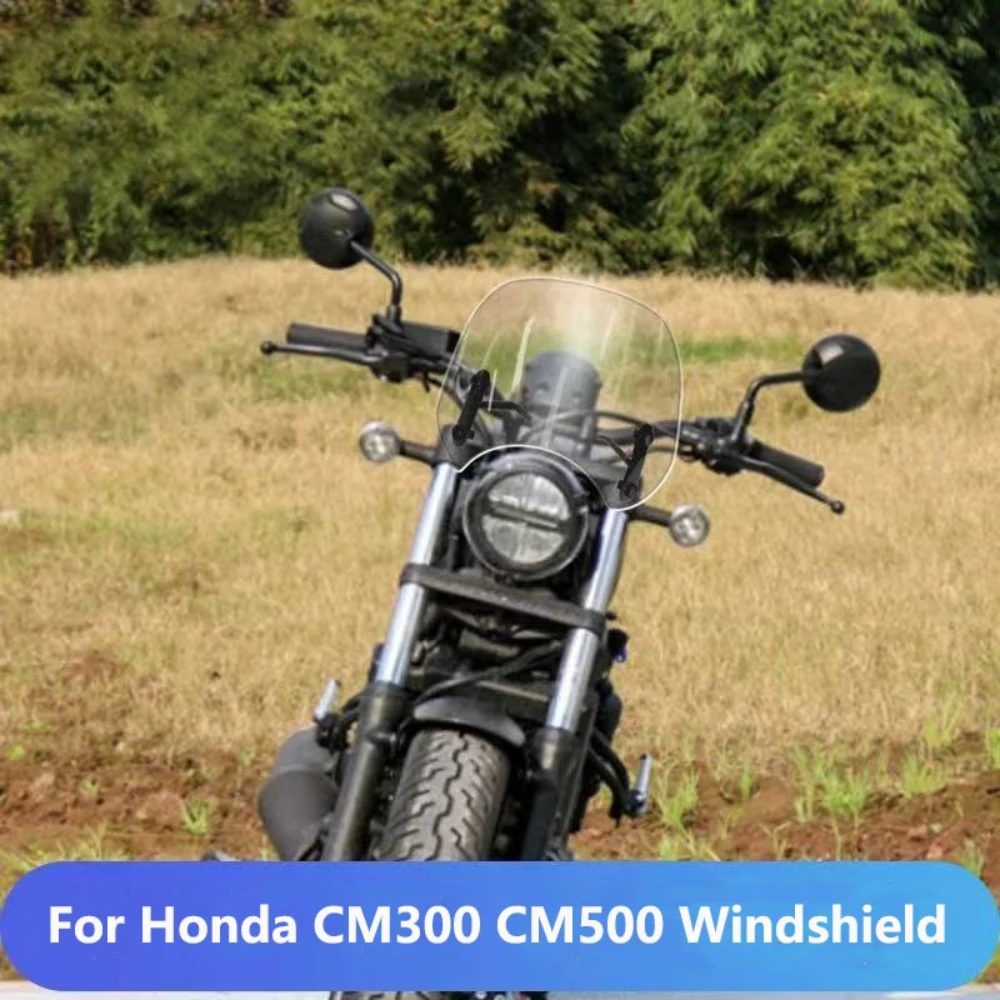 

For Honda CM300 CM500 Motorcycle Modification Retro Windshield Wind Deflector Extra-Thick Original Version With Bracket