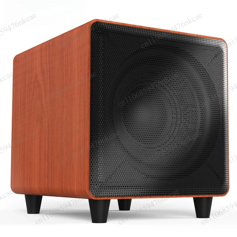 Wooden 300-watt Active Subwoofer, 10-inch Subwoofer Speaker, Home Theater Heavy Subwoofer Speaker