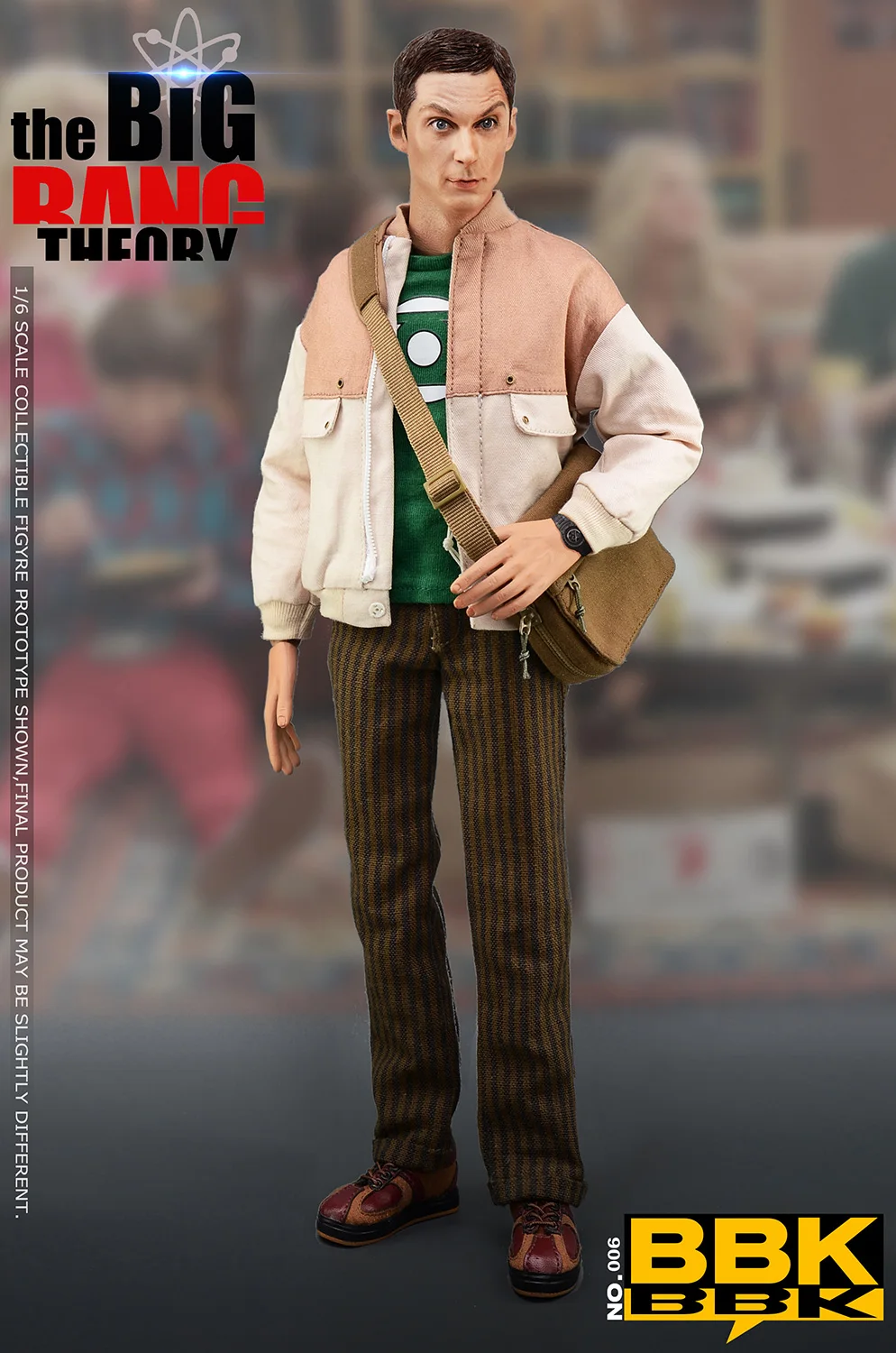 BBK006 1/6 Scale Collectible Gifted Scientist Sheldon Lee Cooper Jim Parsons Full Set Action Figure with Double Heads Carved