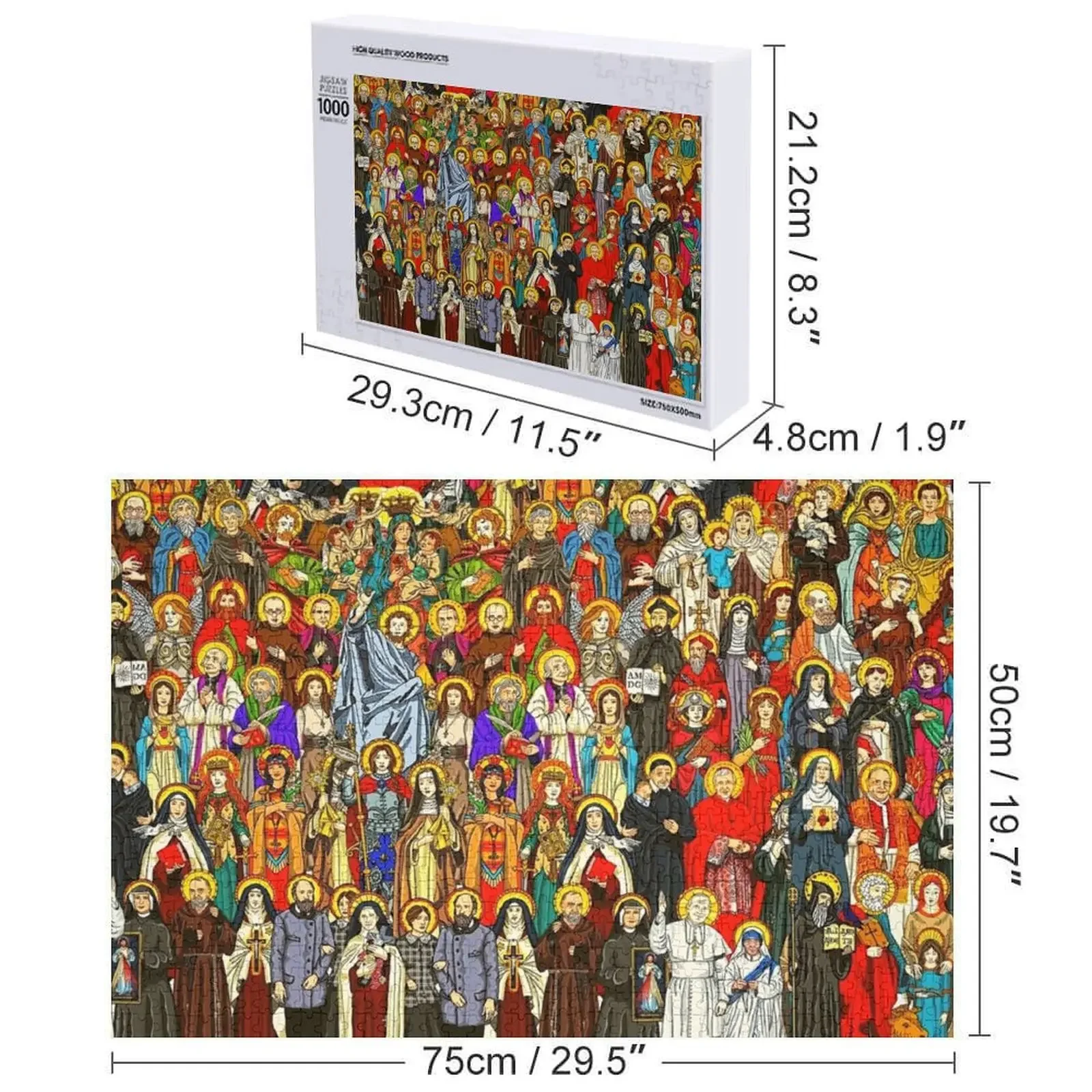 Saints, All saints, Catholic Saints Jigsaw Puzzle Diorama Accessories Game Children Customs With Photo Puzzle