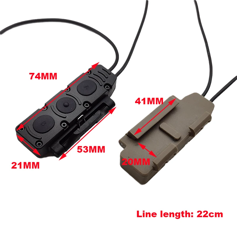 NEW Tactical Augmented Pressure Remote Dual Function Tail Switch For SF M300 M600 DBAL A2 PEQ-15 PEQ16 Flashlight Hunting