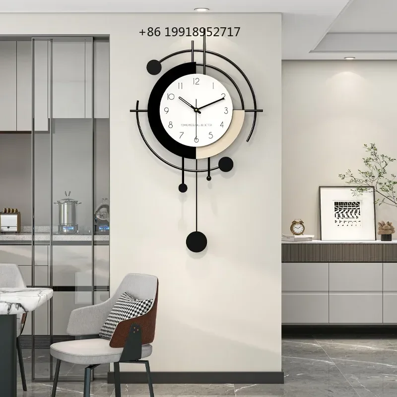 Modern Simple Wall Clock Living Room Silent Luxury Creative Metal Casing Groot Nordic Wall Clocks Gift Ideas Home Decor JJ704
