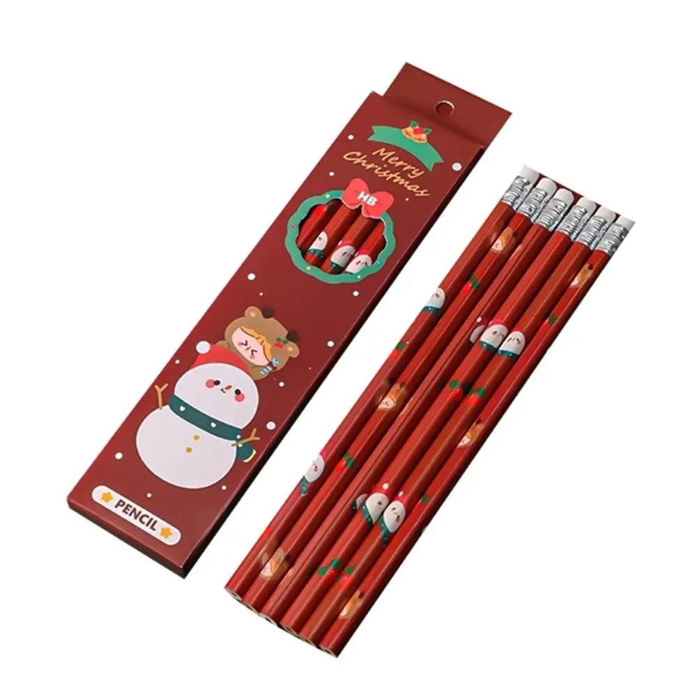 

Набор канцелярских принадлежностей для школы и офиса: ручки для рисования и скетчинга, канцелярские товары с ластиком, карандаши HB, стандартные деревянные карандаши для Рождества