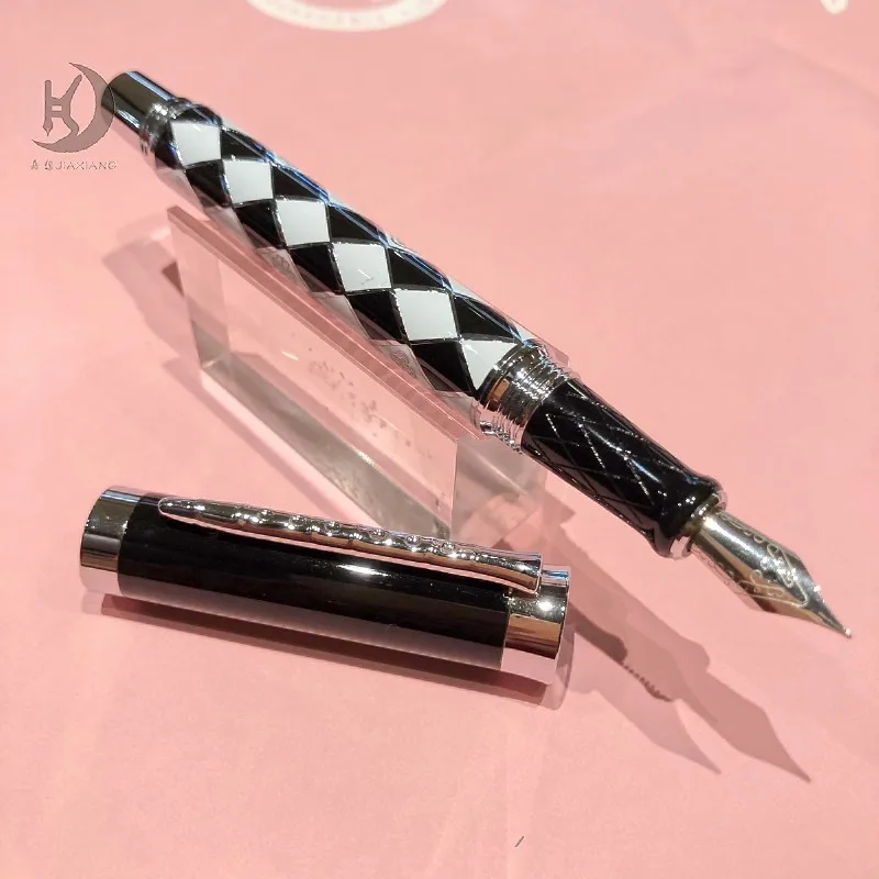 JD JD 9612 Souvenirs & Gifts Quality Luxury Office Pen,0.5/0.38 Black White Design Fountain Pen for Adults,Students,Officers - Aliexpress Deal