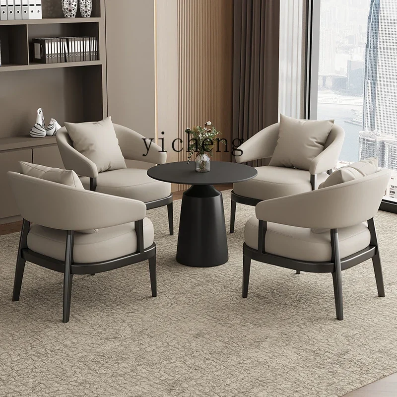 YZ-14 Modern Reception Sofa Chair Single Homestay Leisure One Table Four Chairs Sales Office Negotiate Table And Chair