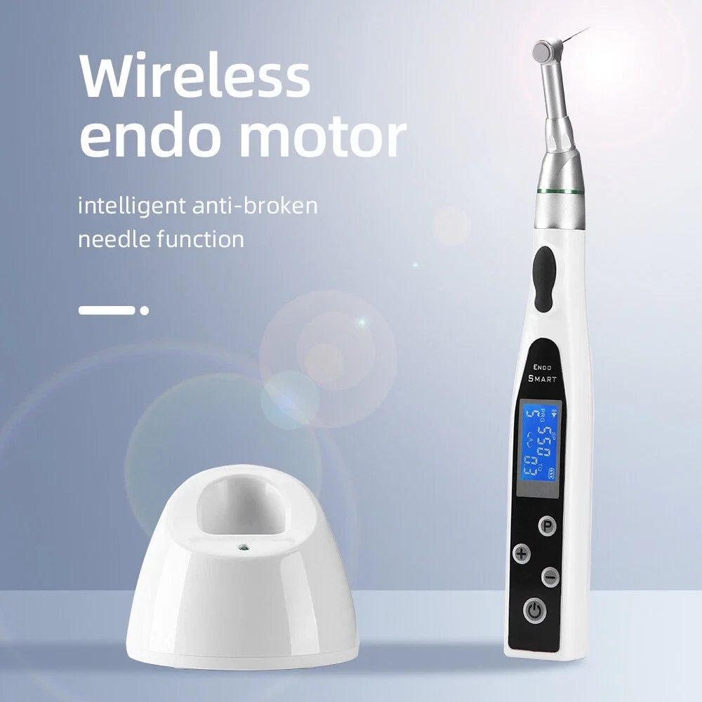 Dental Wireless Reduction LED Endo Motor 16:1 Contra Angle handpiece 9 Program