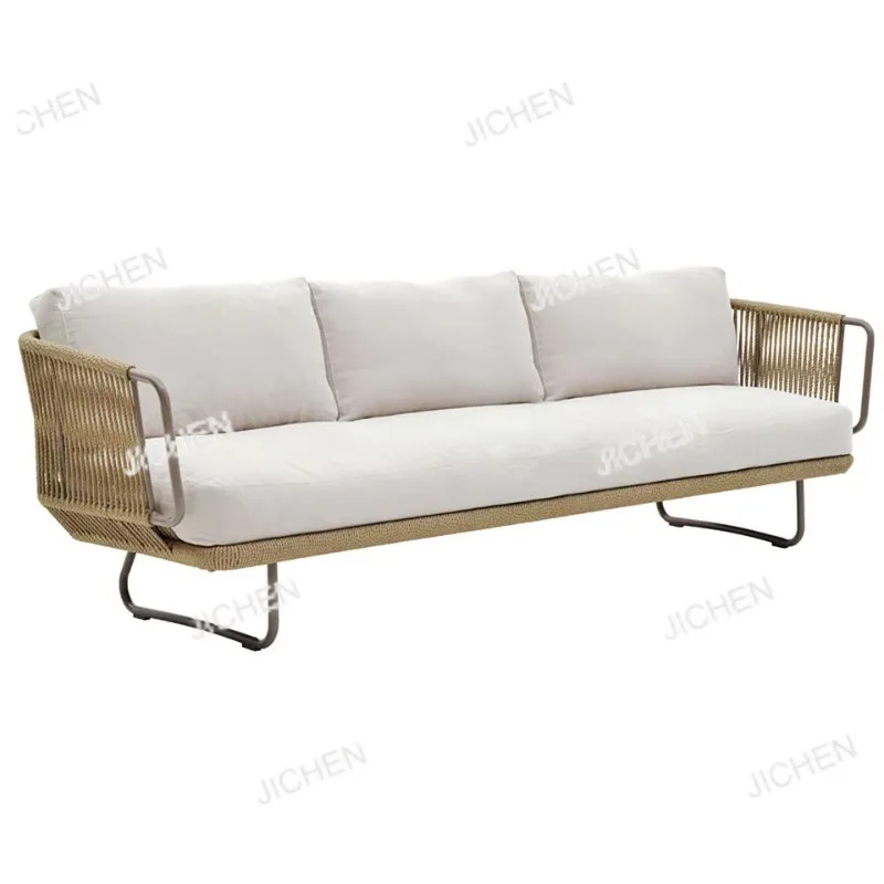 

Fully Handmade High Quality Sofa Set Outdoor Rope Furniture Three Seater Sofa Outdoor Rattan Sofa Furniture