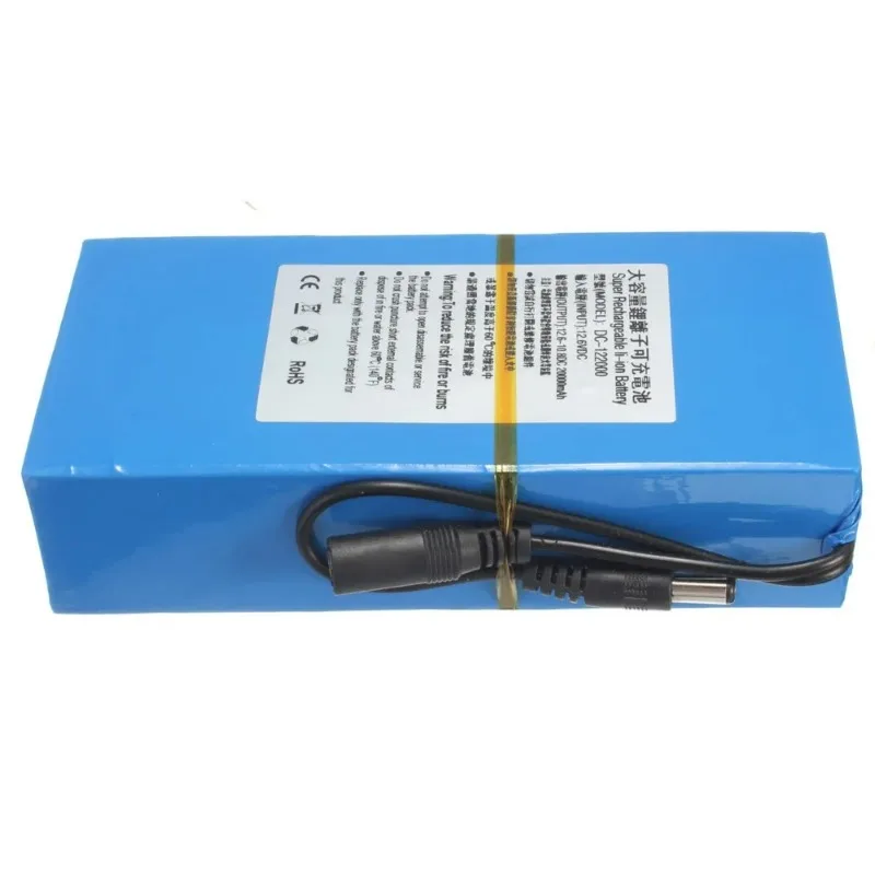 Large Capacity DC-122000 12V 20000mAh Li-Po Battery for Solar Strip Street Lamp Charging Surveillance & Security LED Light Strip