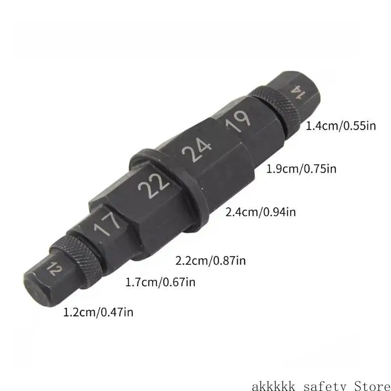 XXFF Sechskant-Achsen-Stecknuss-Adapter-Werkzeug für Motorrad-Vorderrad, 6 Größen erhältlich, Metall