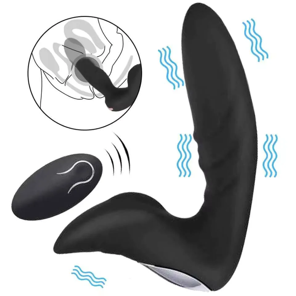 Male Sex Stimulator Anal Plug Vibrator Adult Sex Toys Silicone Prostate Massage Wireless Remote Control Butt Plug Toy