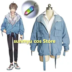 Nu: Carnival Eiden Cosplay Costume Custom Size denim jacket White shirt Necklace